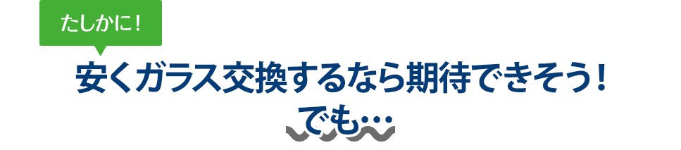 たしかに！ 安くガラス交換するならガレージアップさんは期待できそう！でも…